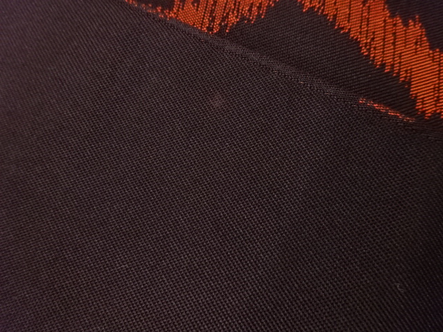  麻の葉模様織出し洒落袋帯